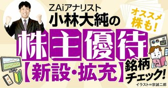ZAiアナリスト小林大純の株主優待【新設・拡充】銘柄チェック！