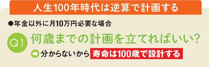 分からないから寿命は100歳で設計する