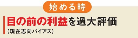 目の前の利益を過大評価