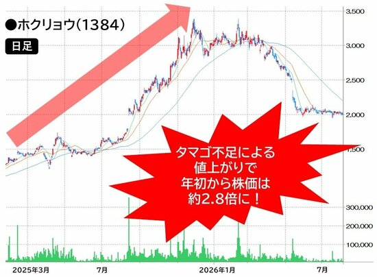 ホクリョウ日足チャート